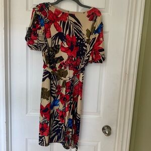 Jones New York bold print dress with pockets